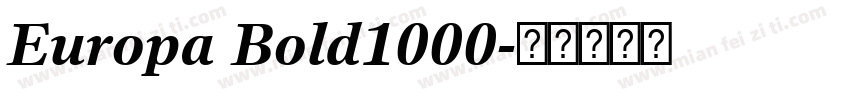 Europa Bold1000字体转换